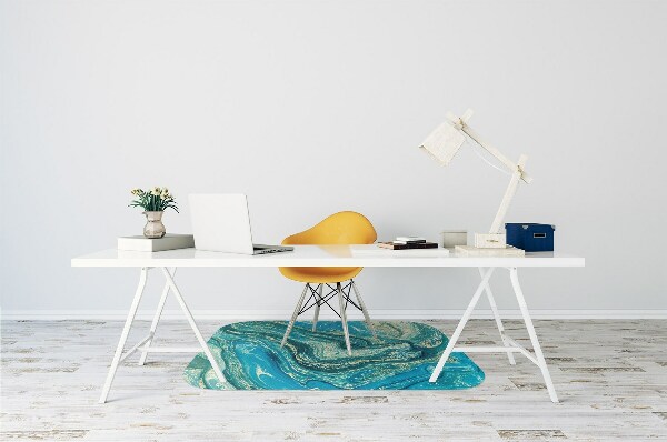 Tapis de chaise Abstraction bleue