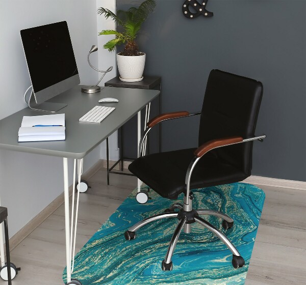 Tapis de chaise Abstraction bleue