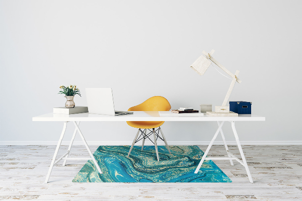 Tapis de chaise Abstraction bleue
