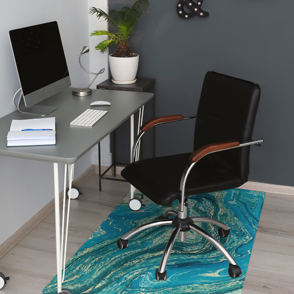 Tapis de chaise Abstraction bleue