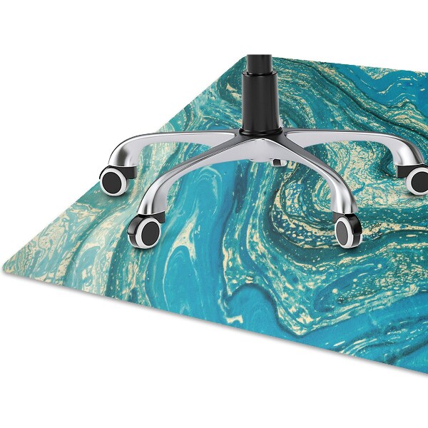 Tapis de chaise Abstraction bleue