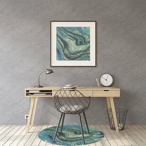 Tapis de chaise Abstraction bleue