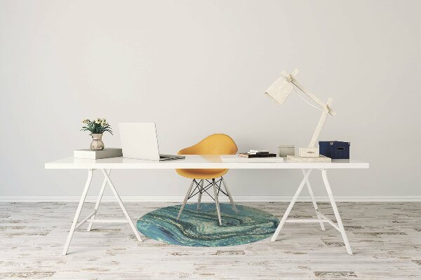 Tapis de chaise Abstraction bleue