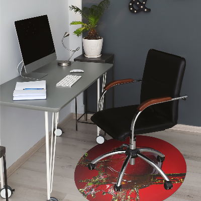 Tapis de chaise de bureau Pomme rouge