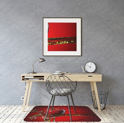 Tapis de chaise de bureau Pomme rouge