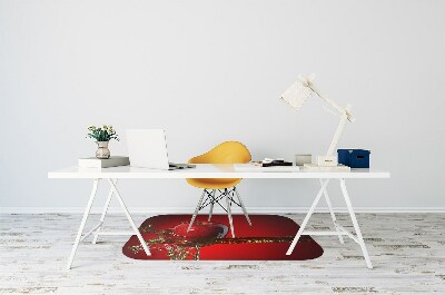 Tapis de chaise de bureau Pomme rouge