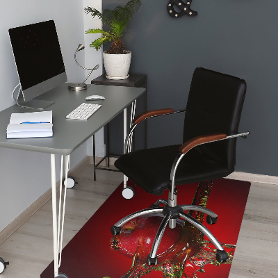 Tapis de chaise de bureau Pomme rouge