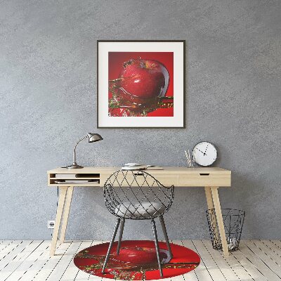 Tapis de chaise de bureau Pomme rouge