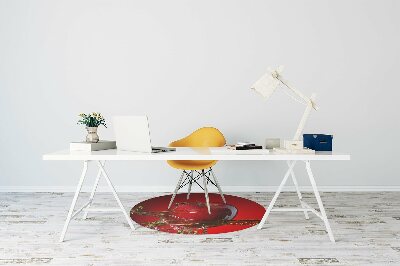 Tapis de chaise de bureau Pomme rouge