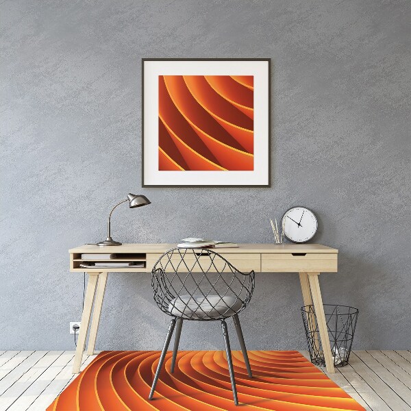 Tapis fauteuil bureau do biura Vagues orange