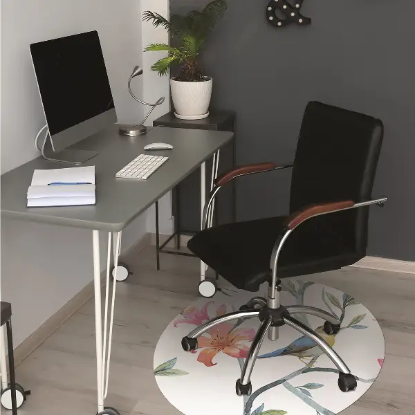 Tapis de chaise de bureau Fleurs