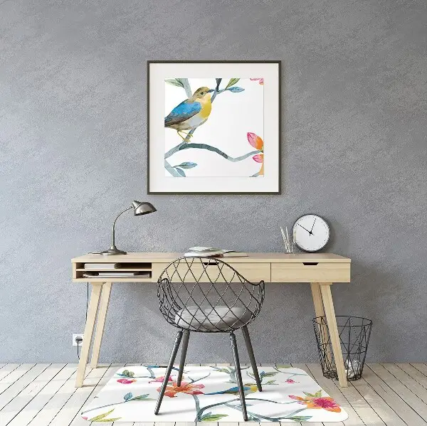 Tapis de chaise de bureau Fleurs