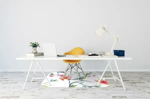 Tapis de chaise de bureau Fleurs