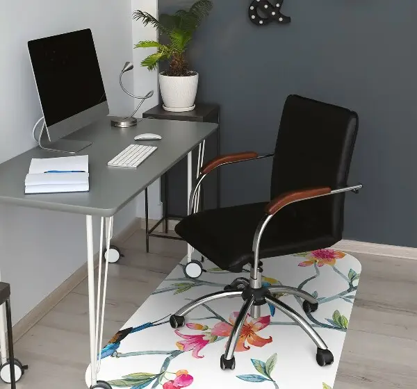 Tapis de chaise de bureau Fleurs