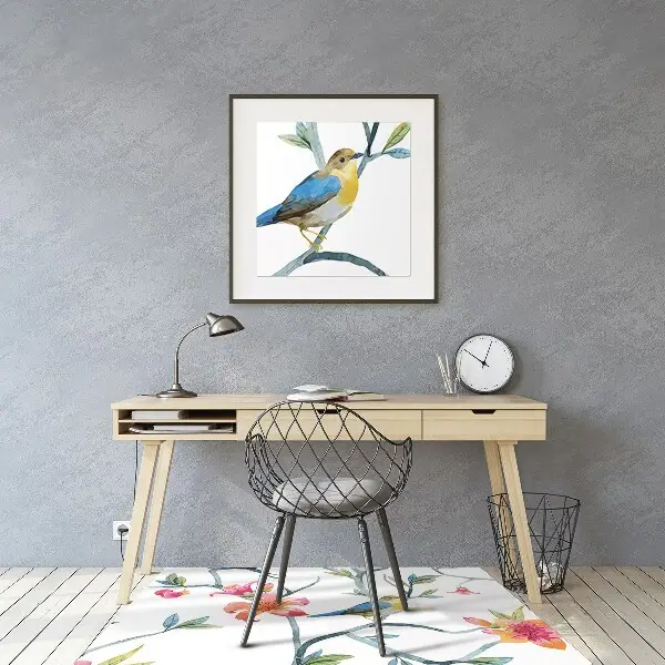 Tapis de chaise de bureau Fleurs