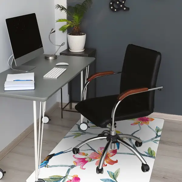Tapis de chaise de bureau Fleurs