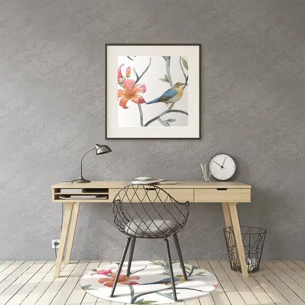 Tapis de chaise de bureau Fleurs