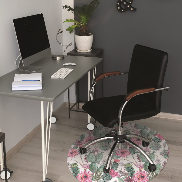 Tapis pour chaise de bureau Succulents