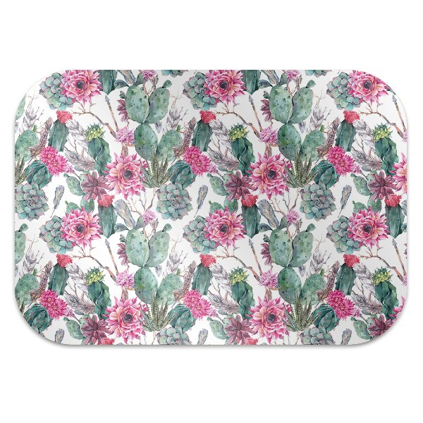 Tapis pour chaise de bureau Succulents