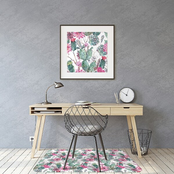 Tapis pour chaise de bureau Succulents