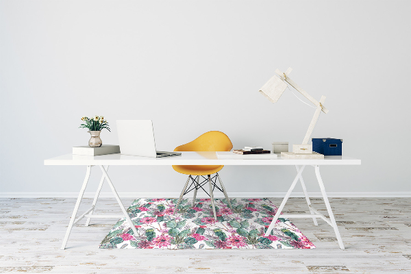Tapis pour chaise de bureau Succulents