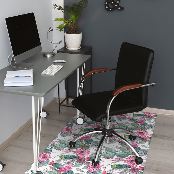 Tapis pour chaise de bureau Succulents