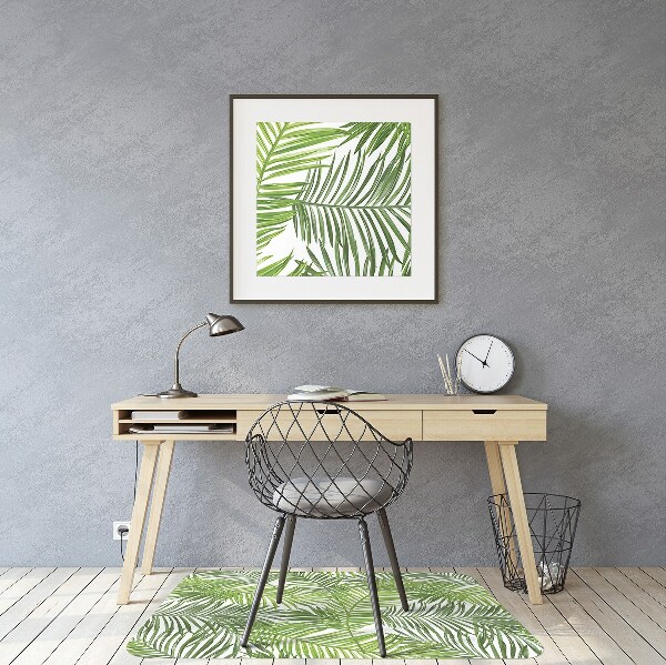 Tapis pour chaise de bureau Feuilles de palmier