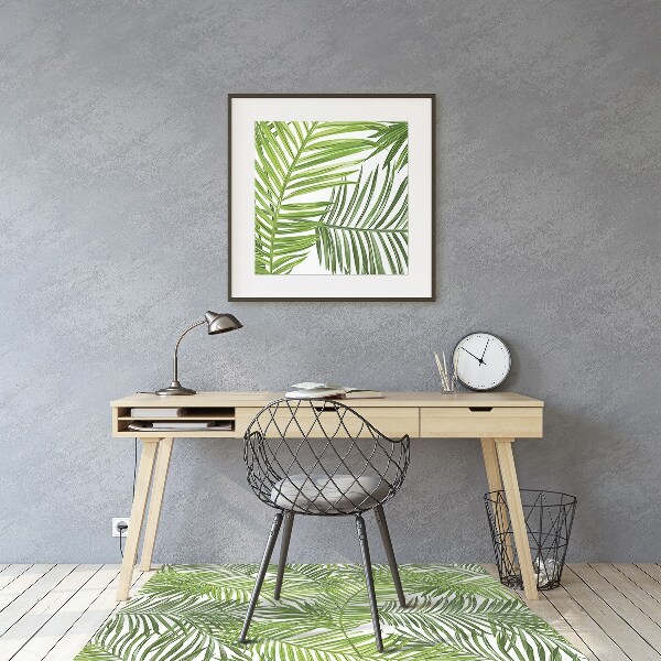 Tapis pour chaise de bureau Feuilles de palmier