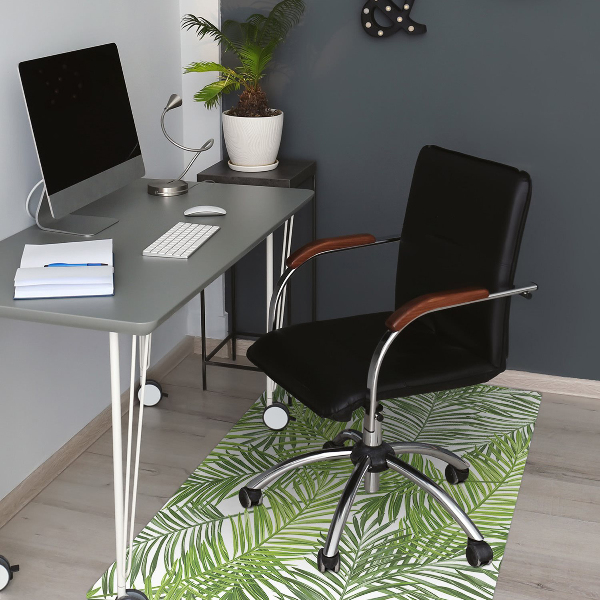 Tapis pour chaise de bureau Feuilles de palmier