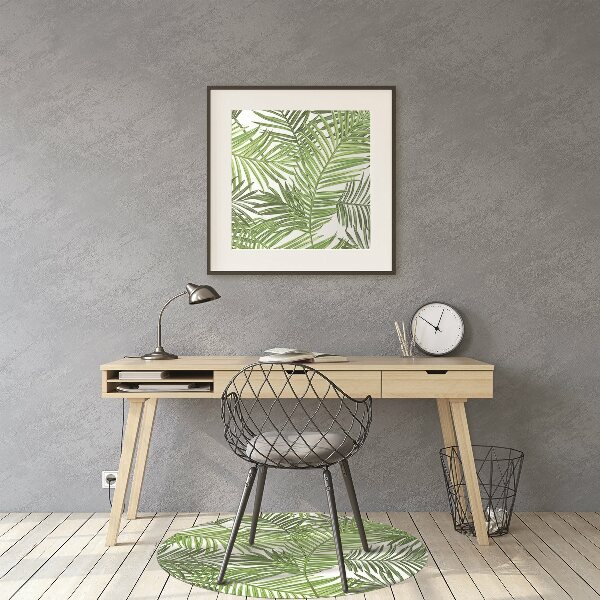 Tapis pour chaise de bureau Feuilles de palmier
