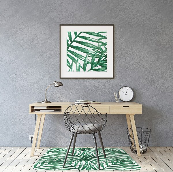 Tapis fauteuil bureau do biura Feuilles tropicales
