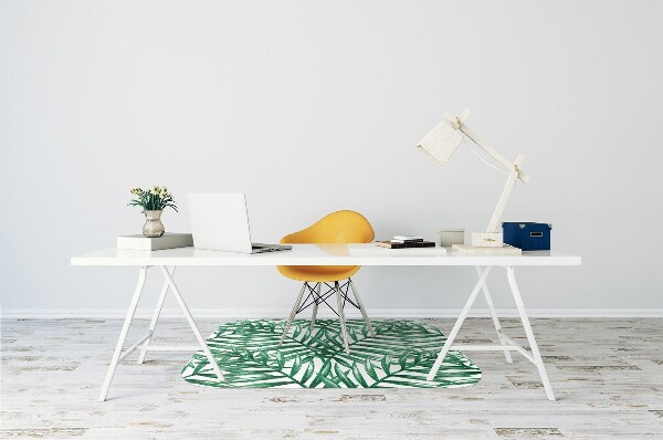 Tapis fauteuil bureau do biura Feuilles tropicales
