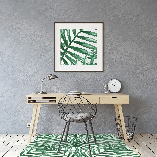 Tapis fauteuil bureau do biura Feuilles tropicales