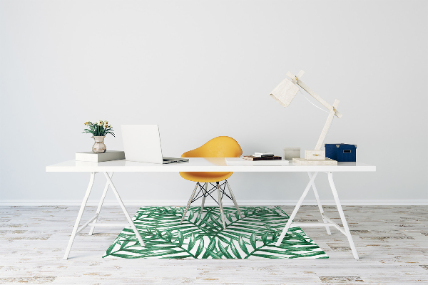 Tapis fauteuil bureau do biura Feuilles tropicales