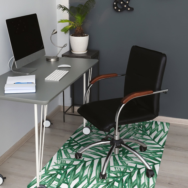 Tapis fauteuil bureau do biura Feuilles tropicales
