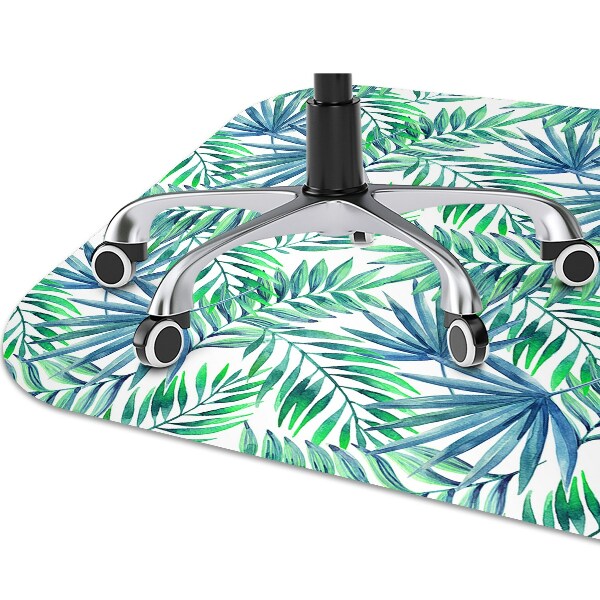 Tapis de chaise de bureau Feuilles peintes