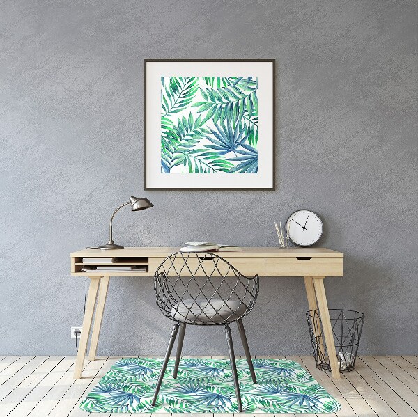 Tapis de chaise de bureau Feuilles peintes