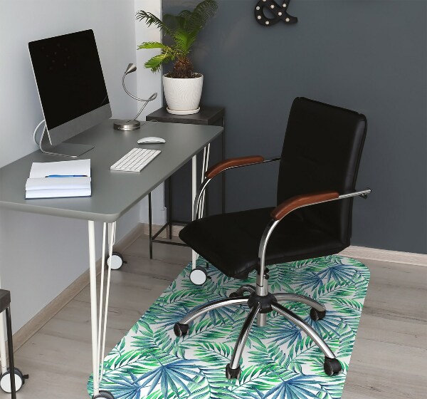 Tapis de chaise de bureau Feuilles peintes