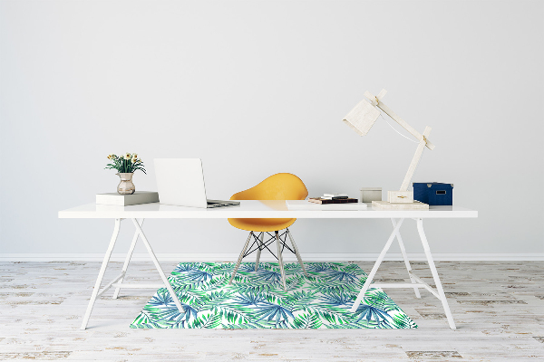 Tapis de chaise de bureau Feuilles peintes