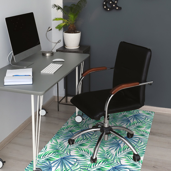 Tapis de chaise de bureau Feuilles peintes