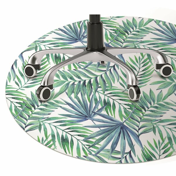 Tapis de chaise de bureau Feuilles peintes