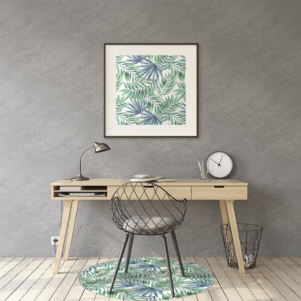 Tapis de chaise de bureau Feuilles peintes