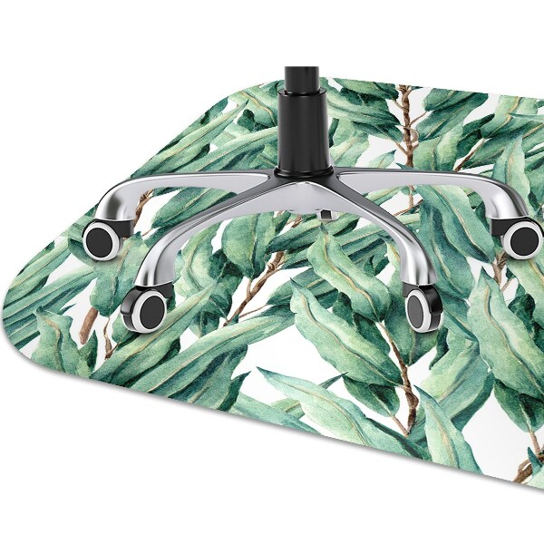 Tapis de chaise de bureau Feuilles peintes