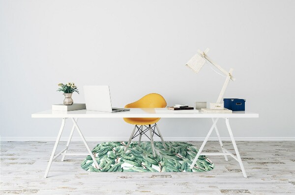 Tapis de chaise de bureau Feuilles peintes