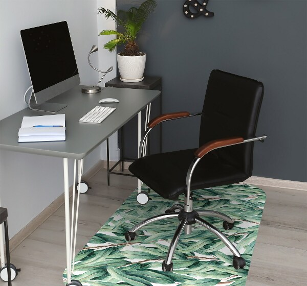 Tapis de chaise de bureau Feuilles peintes