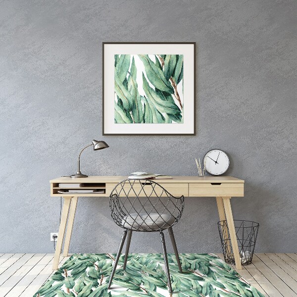 Tapis de chaise de bureau Feuilles peintes