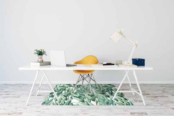 Tapis de chaise de bureau Feuilles peintes