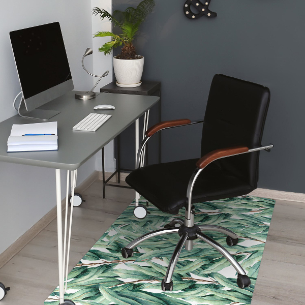 Tapis de chaise de bureau Feuilles peintes