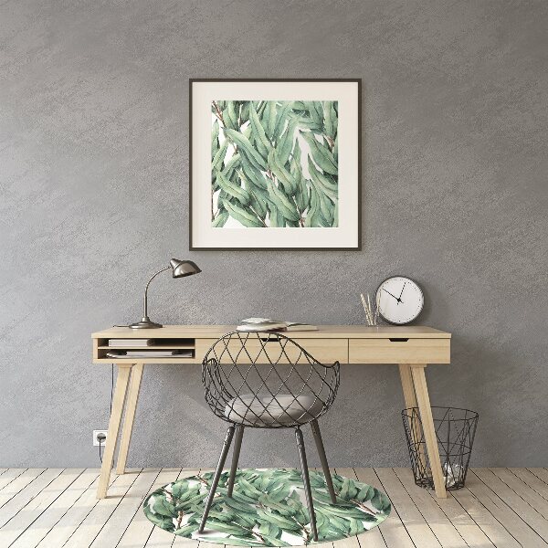 Tapis de chaise de bureau Feuilles peintes