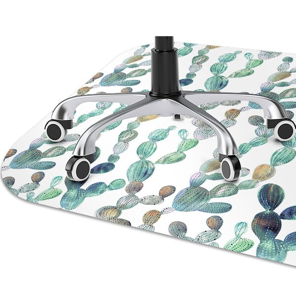 Tapis de chaise de bureau Cactus